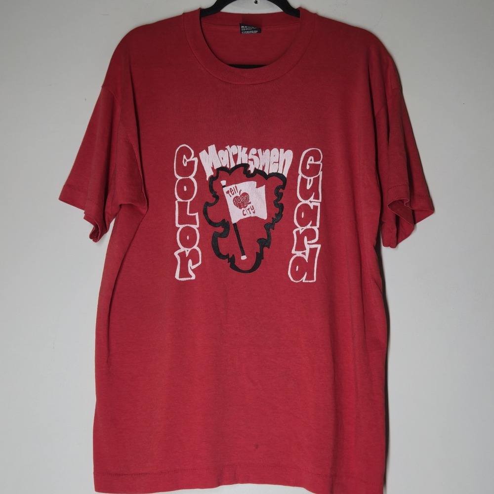 Vintage 90s Color Guard Marksmen Tell City 1992 T-Shirt Single Stitch XL